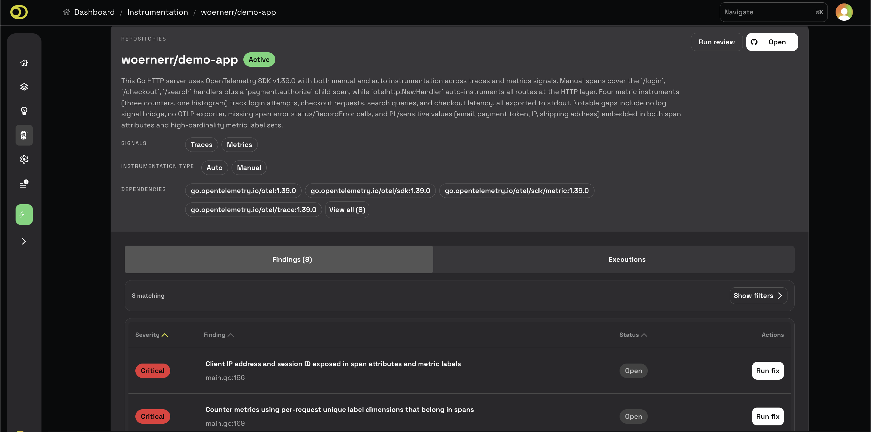 Rose code review dashboard